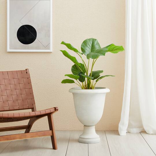Glitzhome® 21.5" Eco-Friendly Oversized Faux Terrazzo Goblet Planters, 2ct.
